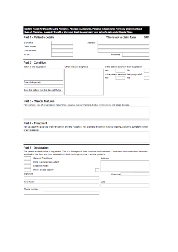 Example SR1 document